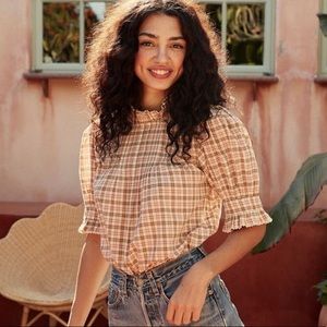 Doen Darien Top in Austen Plaid